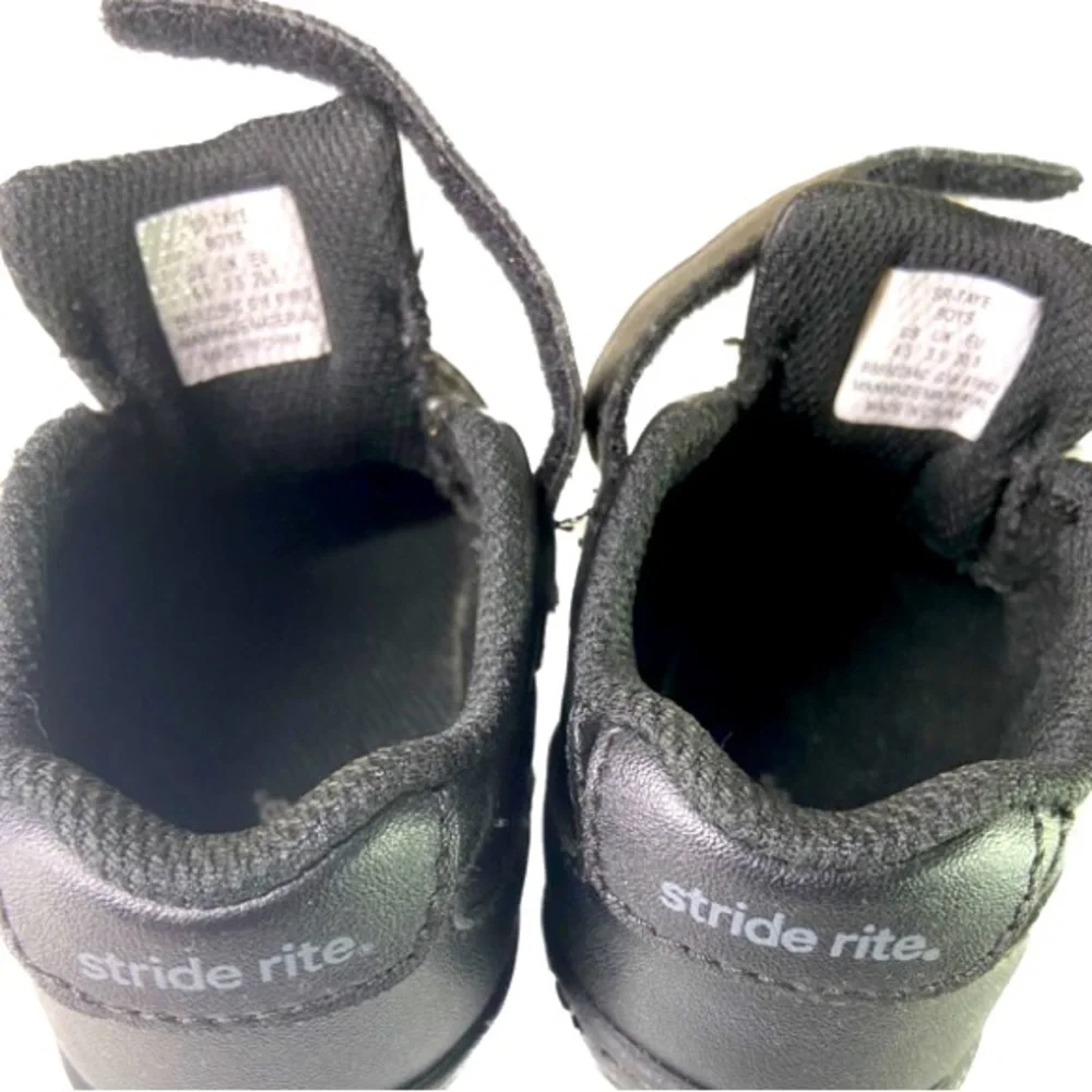 STRIDE RITE Toddler Boys Black Shoes Cushioned Insole Hook & Loop Strap Size 4.5 - Picture 7 of 8